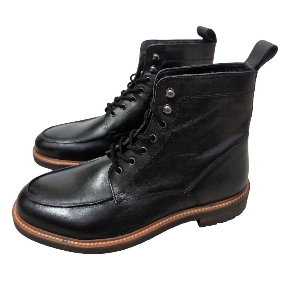 Express Hiker Chukka Boot Mens 9 Black Leather Lace Up City Casual Modern
